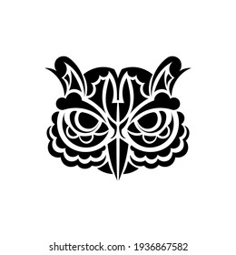 Boho style owl. T-shirt print, mobile cover design.