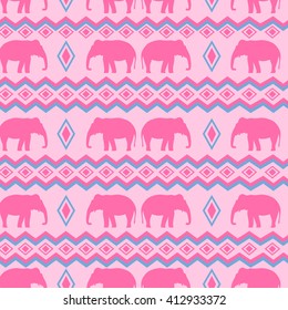 Boho style pattern, elephant pattern, tribal
