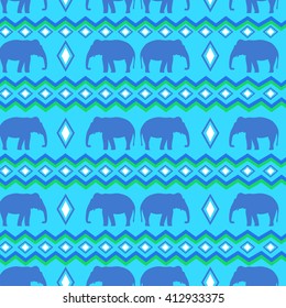 Boho style pattern, elephant pattern, tribal
