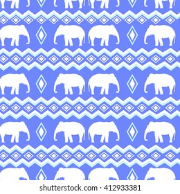 Boho style pattern, elephant pattern, tribal
