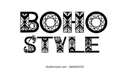 Cita estilo Boho. Diseño de vectores para banners, tarjetas, afiches, volantes e invitaciones a fiestas