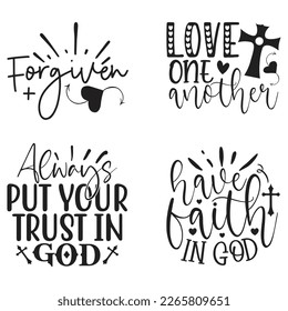 Boho Style Religious Biblical Christian Quotes T-shirt And SVG Design Bundle, Vector File. SVG Quotes T shirt Design Bundle, Vector EPS Editable Files, Can You Download This File