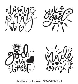Boho Style Religious Biblical Christian Quotes T-shirt And SVG Design Bundle, Vector File. SVG Quotes T shirt Design Bundle, Vector EPS Editable Files, Can You Download This File