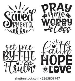 Boho Style Religious Biblical Christian Jesus Quotes T-shirt And SVG Design Bundle. Motivational Inspirational SVG Quotes T shirt Design Bundle, Vector EPS Editable Files