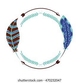 boho style retro isolated vector illustration design