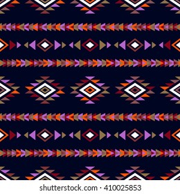 Boho style seamless pattern with aztec ornament. Ethnic motives. Aztec pattern. Folk design. Aztec wallpaper. 