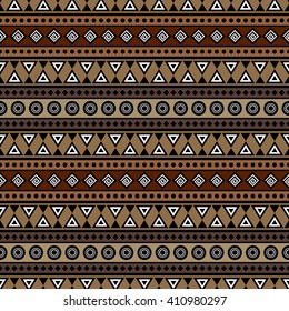Boho style seamless pattern with aztec ornament. Ethnic motives. Aztec pattern. Folk design. Aztec wallpaper. Summer fashion.
