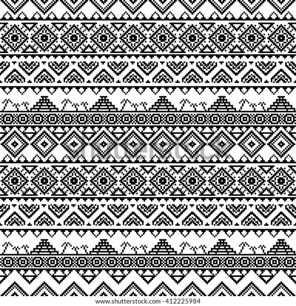 Boho Style Seamless Pattern Aztec Ornament Stock Vector (Royalty Free ...