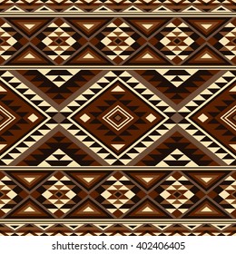 Boho style seamless pattern with ethnic aztec ornament. Folklore stylized abstract print template for t-shirts, phone covers, wrapping, post cards, bags, etc.