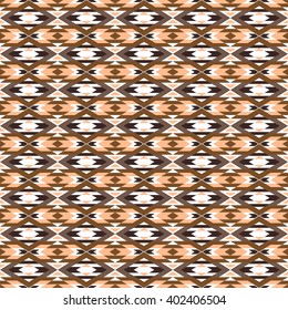 Boho style seamless pattern with ethnic aztec ornament. Folklore stylized abstract print template for t-shirts, phone covers, wrapping, post cards, bags, etc.