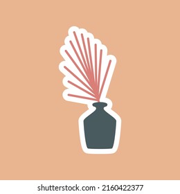 Boho style stickers. Cartoon style illustration.