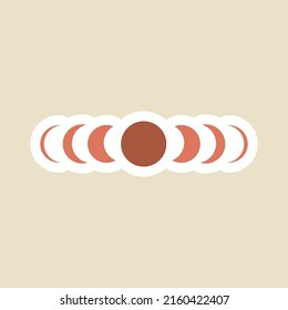 Boho style stickers. Cartoon style illustration.