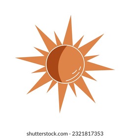 Boho Style Sun Vector Illustration