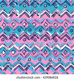 Boho style vector background image seamless, sketch vector background wallpaper