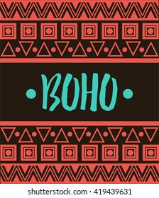 Boho Style vector illustration.