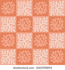 Boho Summer Beach Seamless Pattern. Ocean Coral Wave Background. Abstract Seashell Texture. Modern Summer Nautical Print. Tropical Coastal Design for Fabric, Stationery, Wrapping Paper, and Wallpaper.