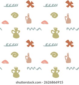 Boho verão elementos padrão para decoração e design.