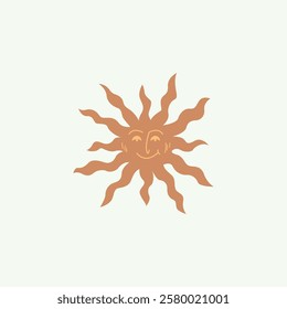 Boho Summer Sun Illustration for design needs, Landing Pages, Animation, Apps, Presentations, Content Creator and other Promotions