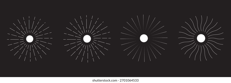 
Logotipo do nascer do sol, vetor de arte da linha do sol. Design de logotipo de vetor de estoque de pôr do sol 