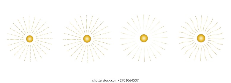 
Boho sunrise logo, sun line art vector. Sunset stock vector logo design 