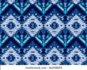Boho tie-dye background. Native textile effect. Hippie style. Mexican sketch effect vector. Shibori batik effect texture. Trendy wallpaper or clothes fabric.