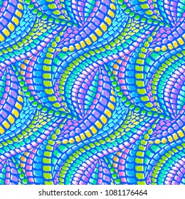 Boho tie-dye pattern. Native textile design. Ikat fabric effect. Hippie style. Shibori batik texture patterns. Summer fabric design. Trendy interior textile or fashion clothes fabric.