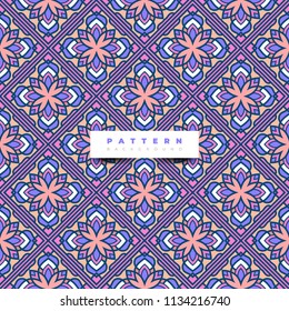 Boho tile seamless pattern background