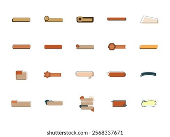 Boho Title Box Element Set