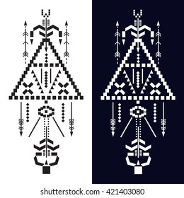 Boho totem. Sacred geometry