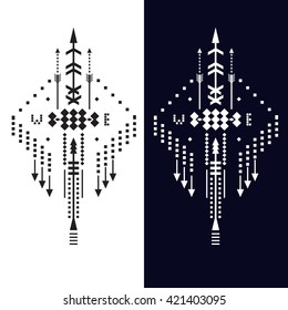 Boho totem. Sacred geometry