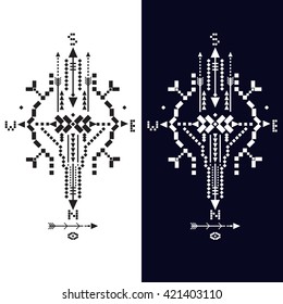 Boho totem. Sacred geometry