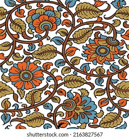 Boho Tropical floral Fabric design  