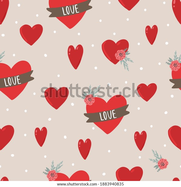 Boho Valentine\'s day seamless pattern\
background with boho rainbows, hearts, moon and stars,flowers.\
Bohemian Valnetine\'s day collection. Love Digital paper for\
scarpbooking, fabric,\
textile,wallpaper