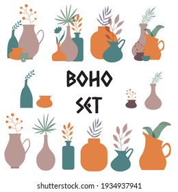 jaulas de boho establecidas para afiches imprimibles, icono, scrapbooking, decoración, invitación