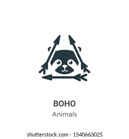 Boho vector icon on white background. Flat vector boho icon symbol sign from modern animals collection for mobile concept and web apps design.