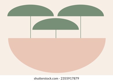 Diseño artístico del Boho Wall. Estilo Geométrico Escandinavo Resumen Moderno. Hojas minimalistas.