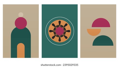 Boho Wall Art Poster, Mid Century Art Prints, Modern Wall Decor