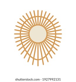 Boho wall decor, flat design illustration, abstract meteor shape - Vector
