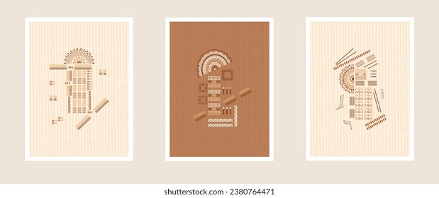Boho wallart, abstract minimalist composition, geometric design