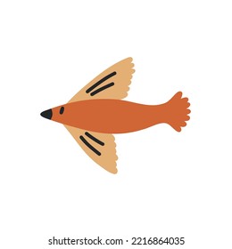 Boho wooden toy bird. Boho Baby Nursery Scandinavian Neutral Decor Element. Baby Shower Minimalist Clipart for Newborn