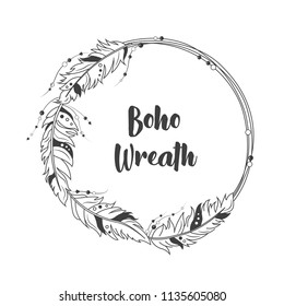 Boho wreath design