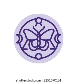 Boho-chic color line icon. Isolated vector element. Outline pictogram for web page, mobile app, promo