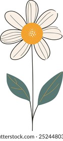 Eine Boho-inspirierte Blumengrafik mit minimalistischen, erdfarbenen Blumen mit zarten, abstrakten Details. Dieses Kunstwerk verkörpert eine moderne, natürliche Ästhetik, perfekt für die Innendekoration, Schreibwaren.