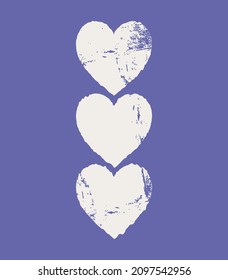 Boho-style hearts. Abstract composition in boho style with a heart. Vector illustration. Postcard. Day of love.