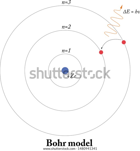 Bohr Model Rutherfordbohr Model Atom Orbits Stock Vector (Royalty Free ...