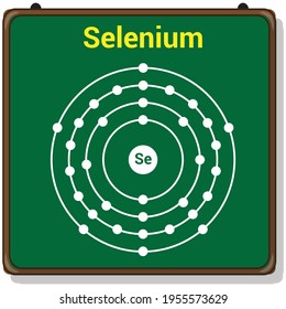 bohr model of the selenium atom. electron structure of selenium