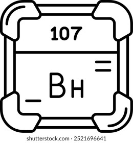 Bohrium Line Vector Diseño de iconos