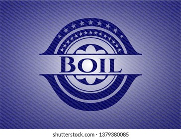 Boil badge with jean texture