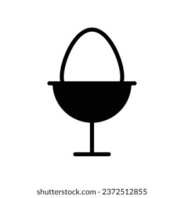 Icono del huevo de hervir isolea la ilustración del material del vector de fondo blanco.