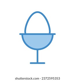 Icono del huevo de hervir isolea la ilustración del material del vector de fondo blanco.
